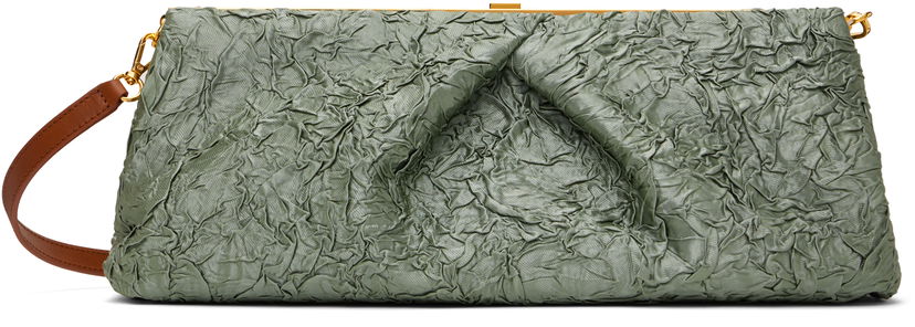 Сумочка Dries Van Noten Dries Van Noten Crushed Clutch Зелений | 251-011518-1428