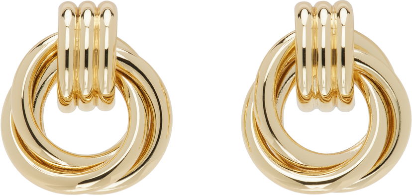 Сережки Anine Bing Anine Bing Triple Knot Earrings Металік | A-15-3711-920