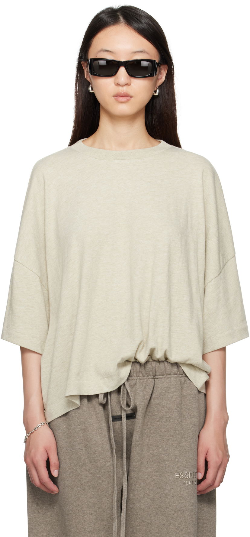 Футболка Fear of God Fear of God ESSENTIALS Boxy T-Shirt бежевий | 125SP255892FW