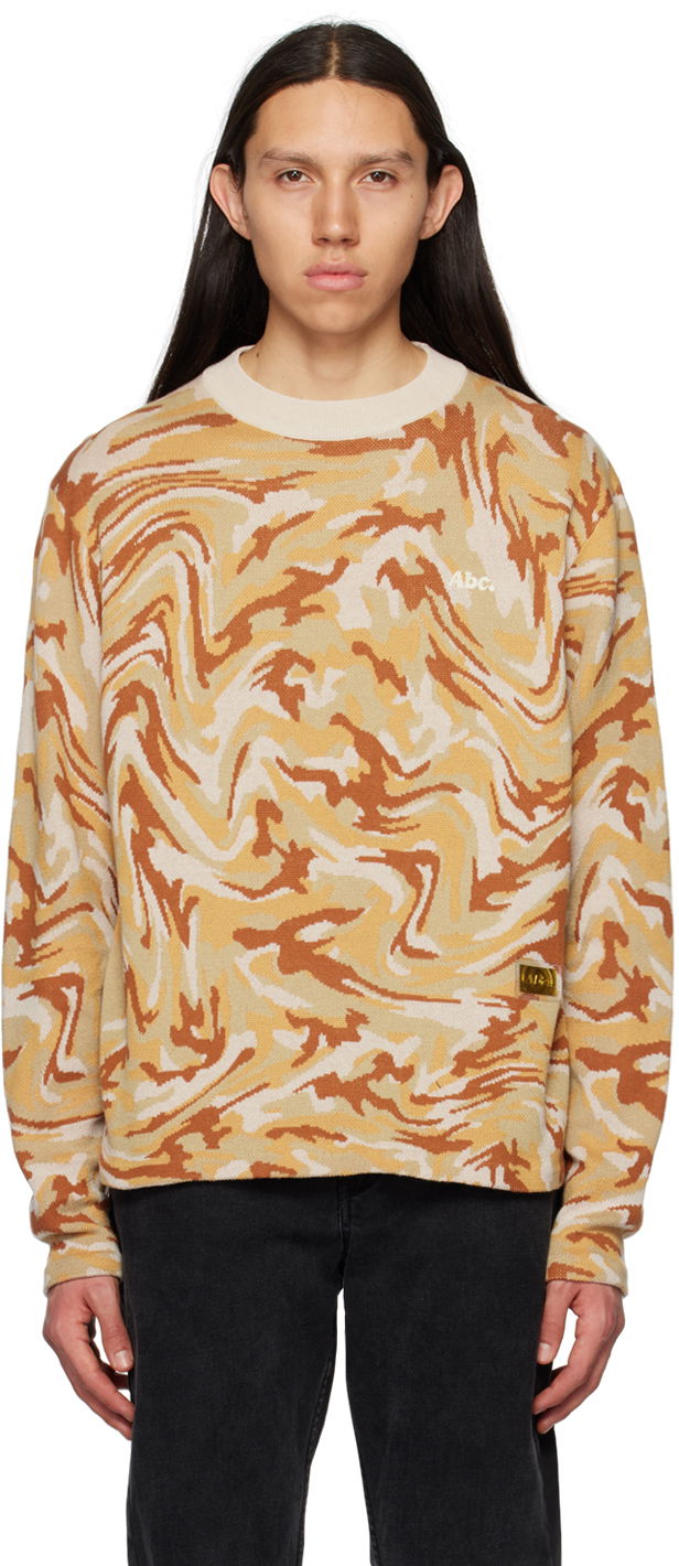 Світшоти Advisory Board Crystals Warped Camo Print Sweatshirt бежевий | ABC123CCN