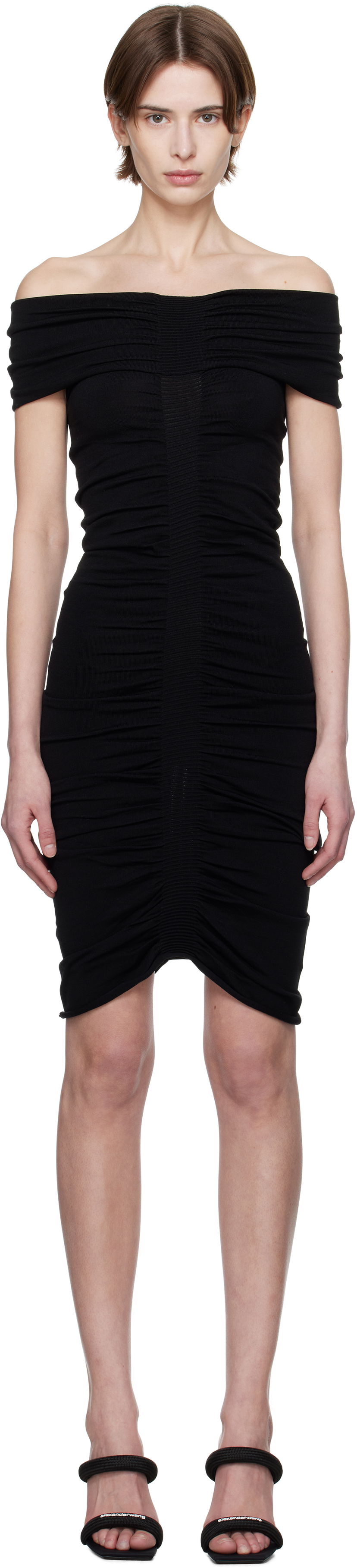 плаття Alexander Wang Alexander Wang Ruched Mini Dress чорний | 1KC1256030