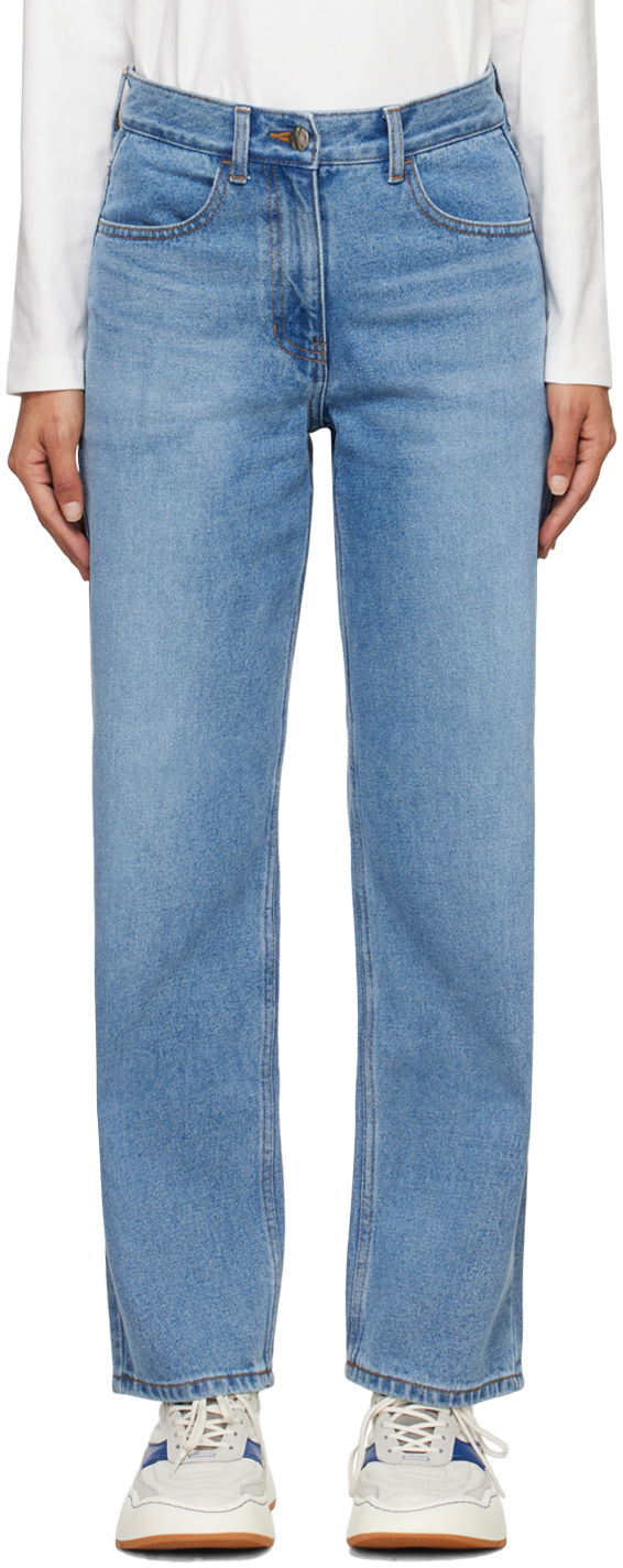 Джинси ADER ERROR Straight-Leg Jeans Синій | BMSGFYJE0101SB