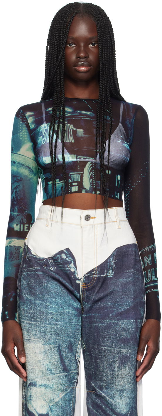 Кроп-топи Jean Paul Gaultier Gaultier 'The Pigalle Crop' Long Sleeve T-shirt Різнокольоровий | 24/30-F-TO205-T552-59560100