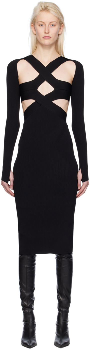плаття Dion Lee Harness Bra Midi Dress чорний | A7782PS24