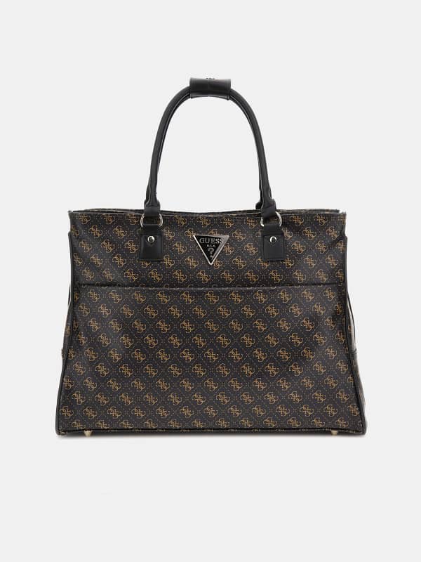 Сумочка GUESS Jesco 4G Logo Weekender Bag Коричневий | TWQ83899190