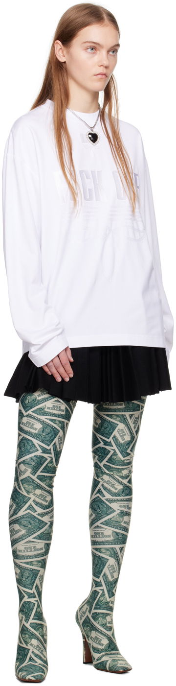 Cветр VETEMENTS VTMNTS Embroidered Long Sleeve T-Shirt білий | VL20LS120W, 3