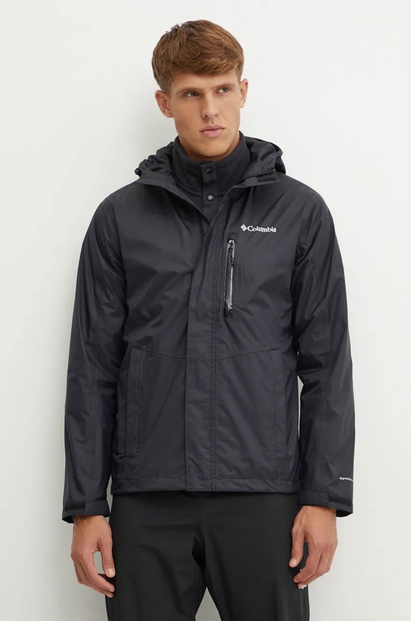 Вітровка Columbia Pouring Adventure Men's Waterproof Jacket чорний | 2117171