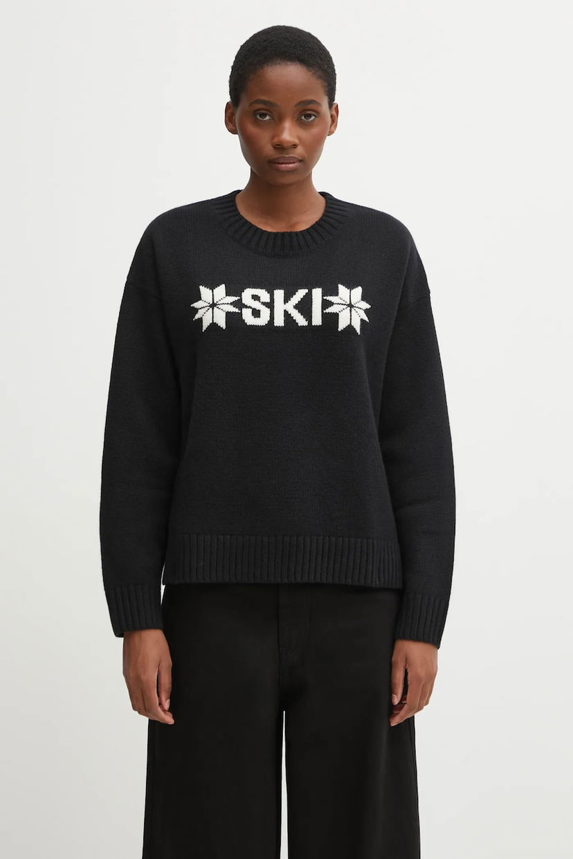 Cветр Helly Hansen BLISS Wool Blend Ski Sweater with Snowflake Graphic чорний | 54604