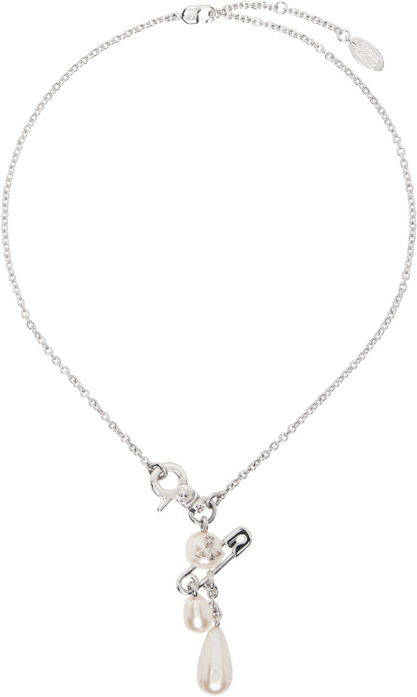 Кольє Vivienne Westwood Vivienne Westwood Claude Small Pearl Pendant Necklace Металік | 63010135-02P103-