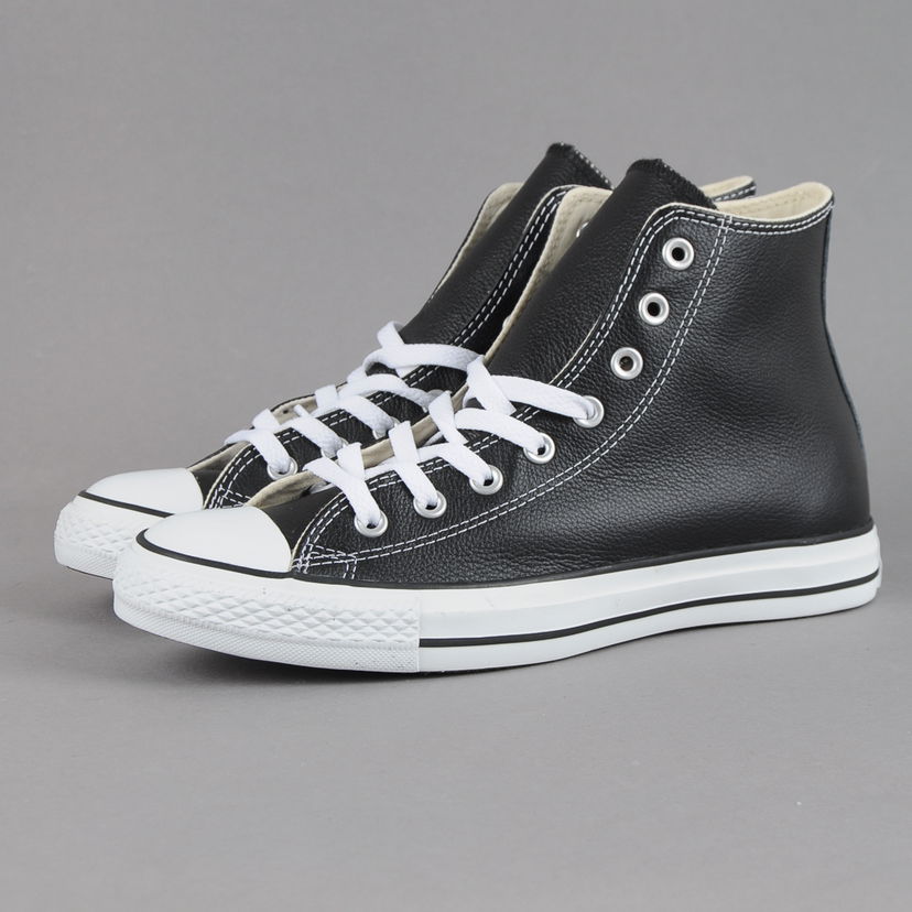Кросівки та взуття Converse Chuck Taylor All Star Leather Hi чорний | 1S581