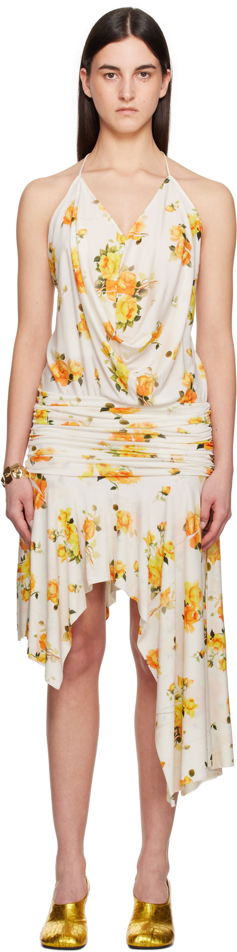 плаття Acne Studios Acne Studios Strap Floral-Print Midi Dress Жовтий | A20789-