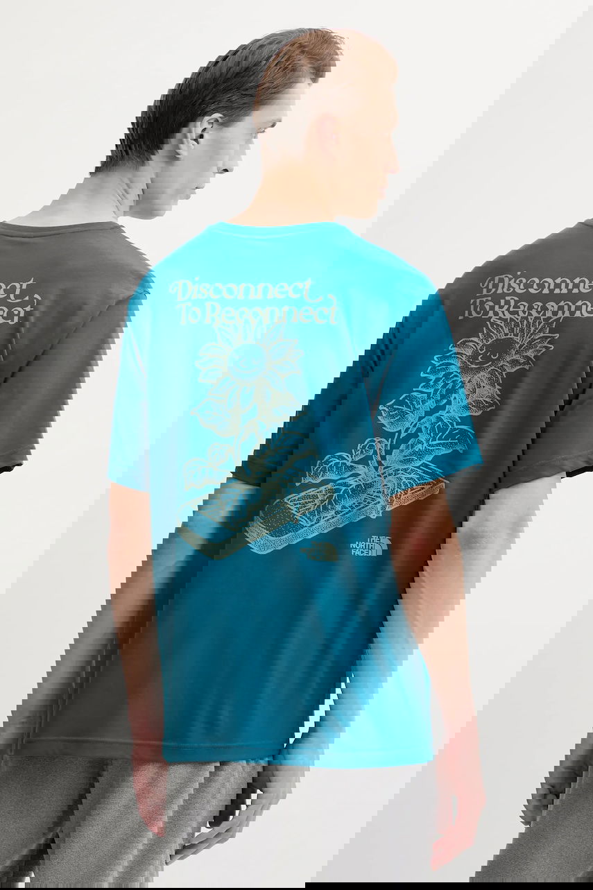 Футболка The North Face Connect Relaxed Disconnect To Reconnect Graphic T-Shirt Бірюзовий | NF0A8E3YBSI1, 0