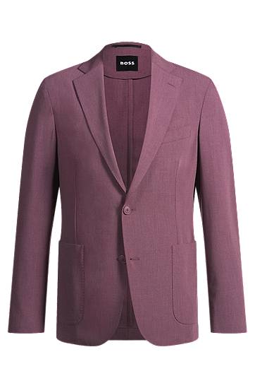 Куртка BOSS BOSS Slim Fit Micro-Patterned Stretch Suit Jacket Фіолетовий | 50535038