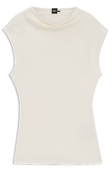 Безрукавка BOSS BOSS Matte High-Neck Sleeveless Top білий | 50541896