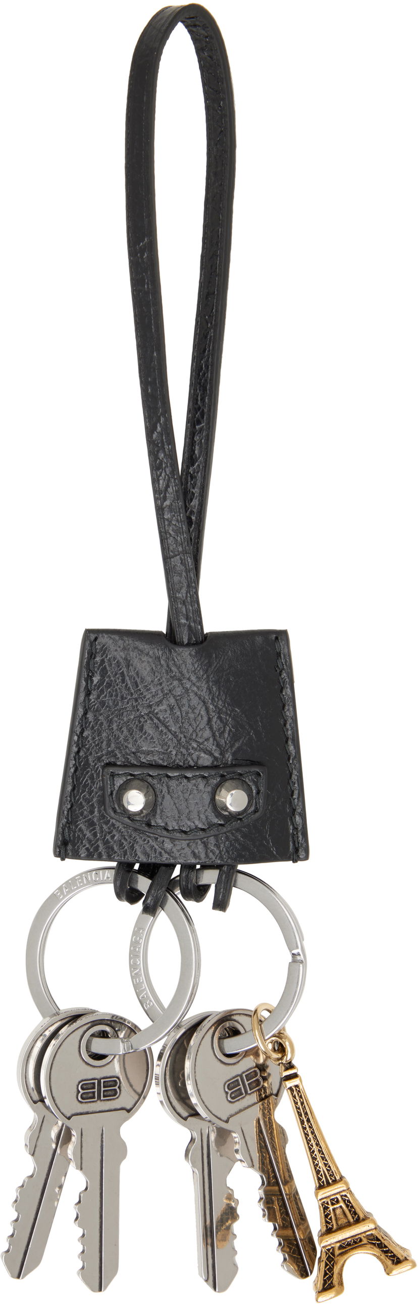 Брелоки Balenciaga Balenciaga 'Li City' Eiffel Keychain чорний | 795641 2AA9A