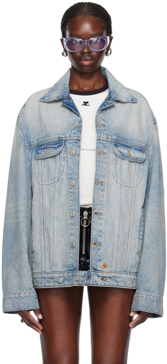 Куртка Courrèges Cocoon Denim Jacket Синій | 124DBL161DE0016