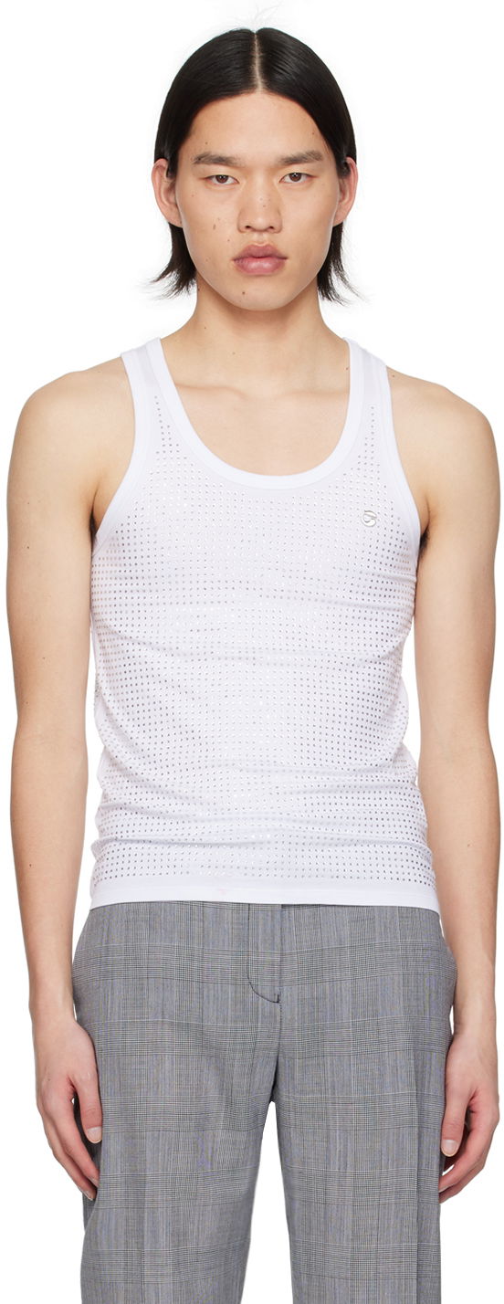 Безрукавка Coperni Coperni Appliqué Tank Top білий | COPJS12855MEN