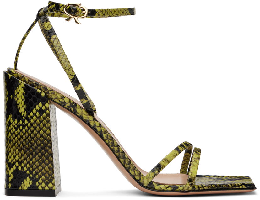 Аксесуари Gianvito Rossi Gianvito Rossi Snakeskin Heeled Sandals Зелений | G32336.95RIC.BON