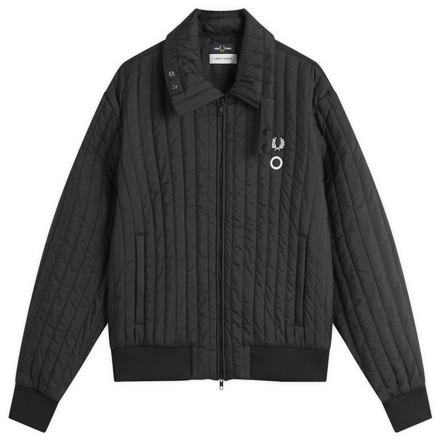 Куртка бомбер Fred Perry x Craig Green Quilted Jacket Size Large чорний | SJ1131-102, 1