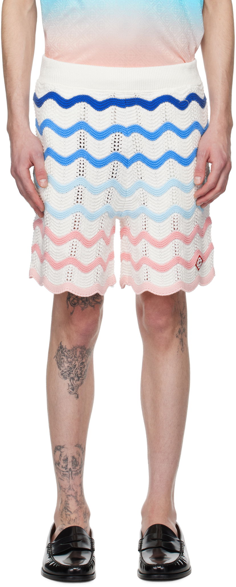 Шорти Casablanca Casablanca Gradient Wave Crochet Shorts Різнокольоровий | MPS25-KW-849-01