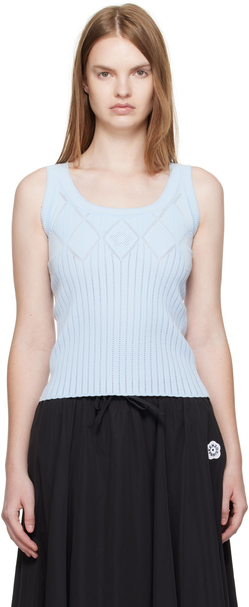 Безрукавка KENZO Kenzo Paris Textured Tank Top Синій | FF62TO6143CW