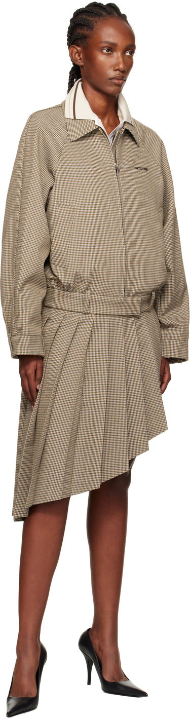 Спідниця We11done We11done Asymmetric Checked Midi Skirt Коричневий | WD-SK2-25-276-W-BG, 3