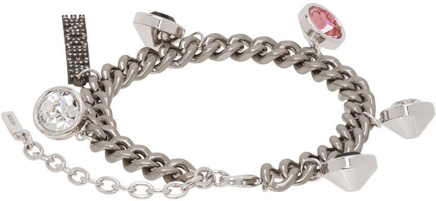 Браслет We11done We11done Charm Bracelet with Crystals and Stones Металік | WD-AJ2-24-545-U-SV, 1