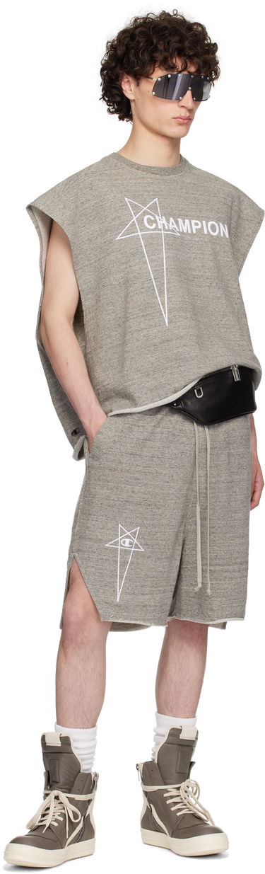 Безрукавка Rick Owens Rick Owens Champion Edition Micro Tatlin Tank Top Сірий | CM01E1667 CHMJ JERSEY, 4