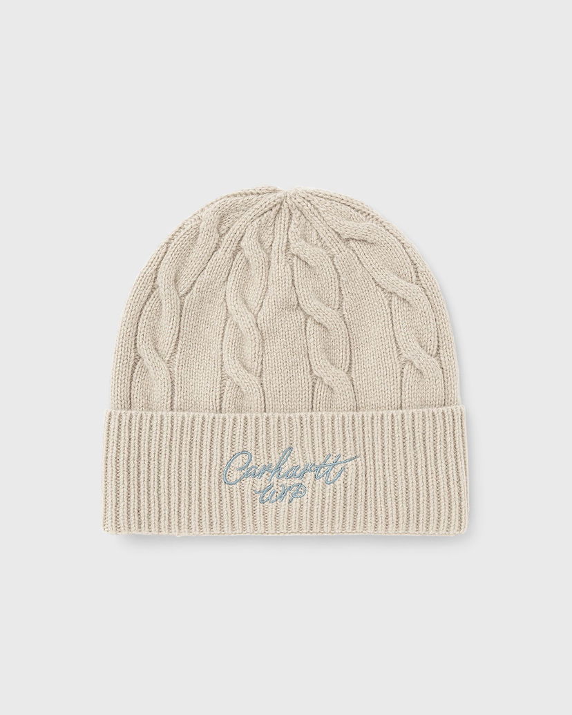 Шапка Carhartt WIP Signature Cable Knit Beanie бежевий | I035464-38Q.XX