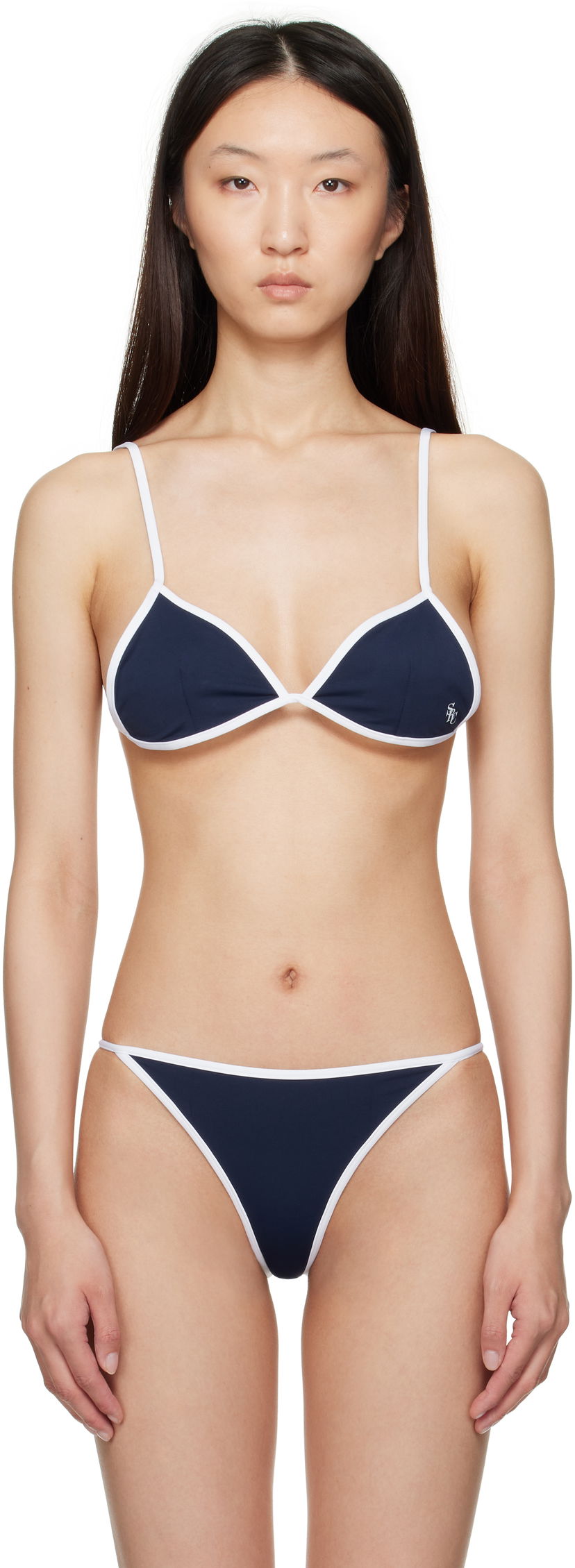 Купальники Sporty & Rich Sporty & Rich Kate Bikini Top темно-синій | SM004620302BL106
