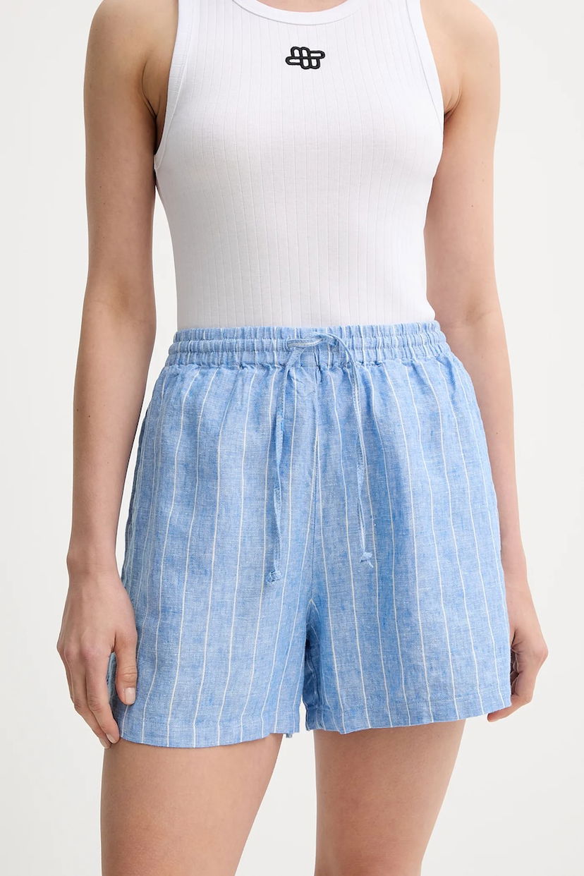 Шорти Samsoe Samsoe Samsoe Samsoe MAREN High Waist Shorts Синій | F23900001