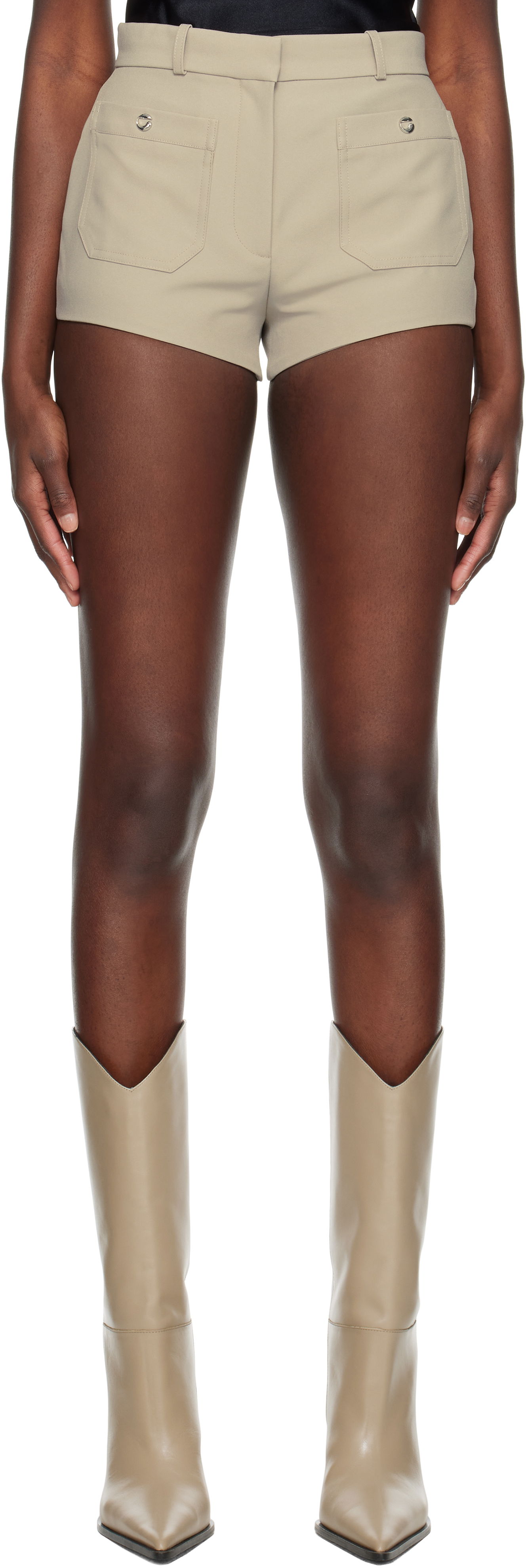 Шорти Coperni Coperni Four Pocket Tailored Mini Shorts бежевий | COPP114F3004, 0