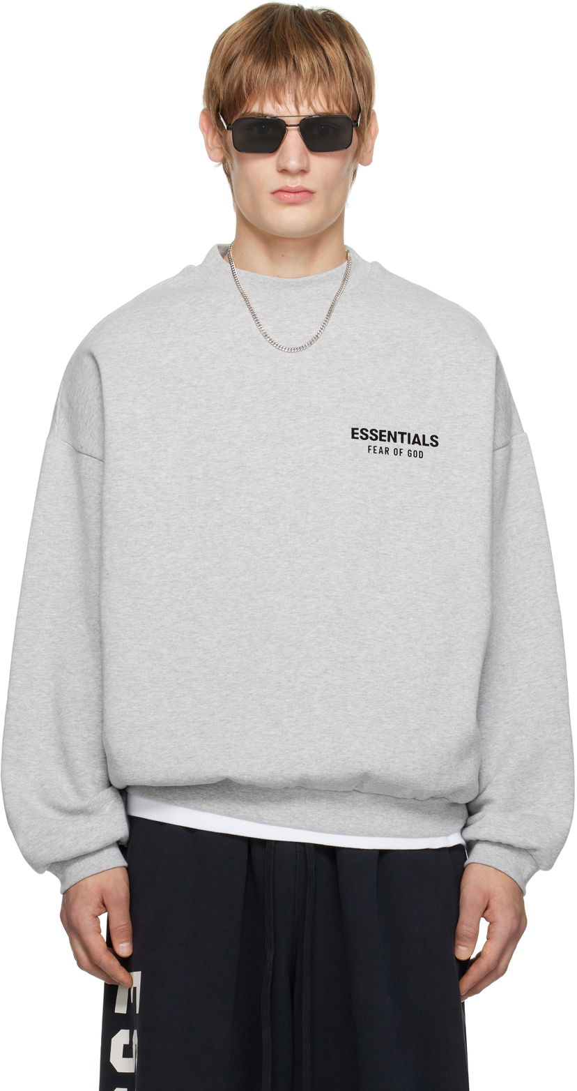 Cветр Fear of God Fear of God ESSENTIALS Fleece Crewneck Sweatshirt Сірий | 192HO246268F