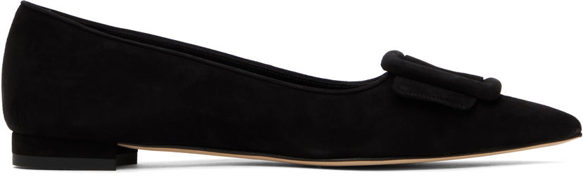 Одяг Manolo Blahnik Manolo Blahnik Maysale Suede Ballerina Flats чорний | 322-2402