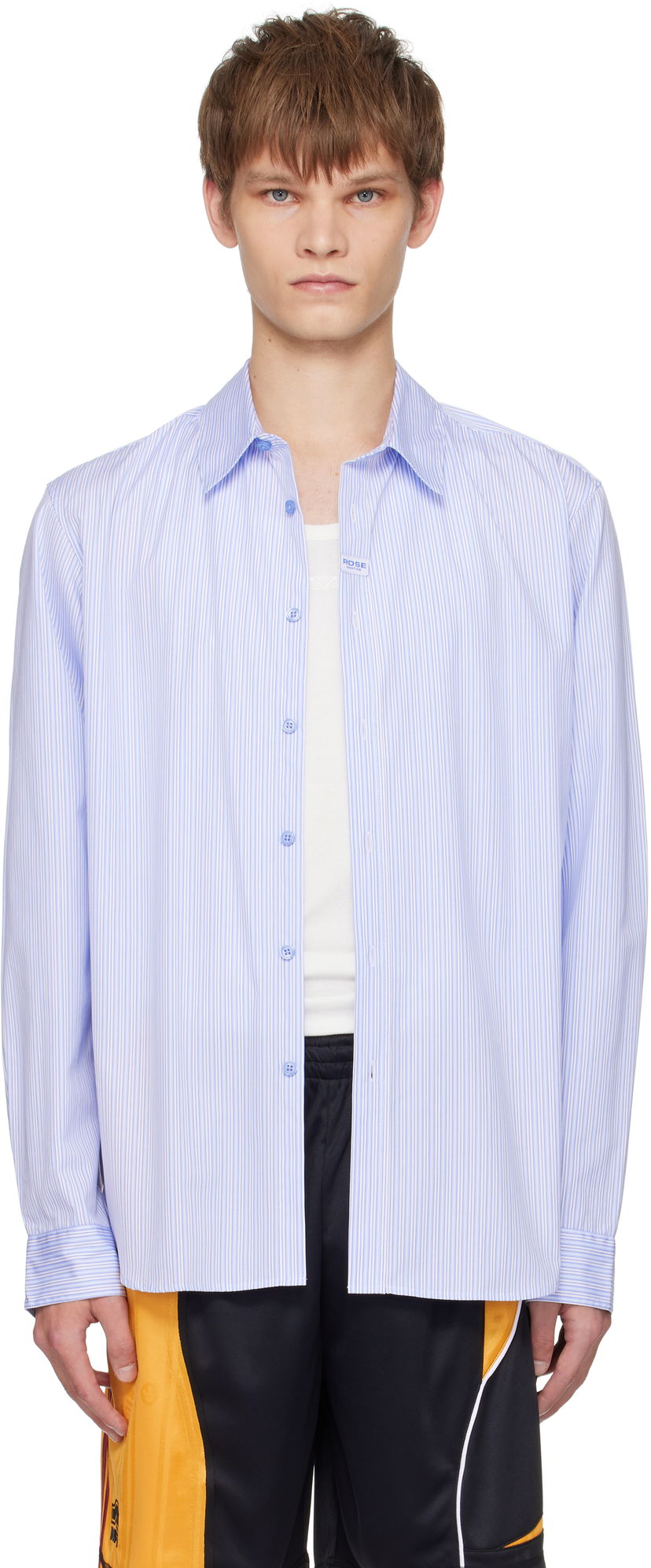 Сорочка Martine Rose Martine Rose Classic Striped Shirt Синій | 401WS18531