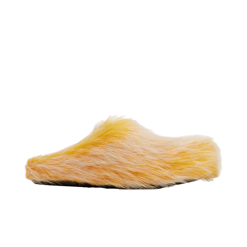 Кросівки та взуття Marni Long Hair Calfskin Fussbett Slip-on Loafers Жовтий | SBMS004601 P8006
