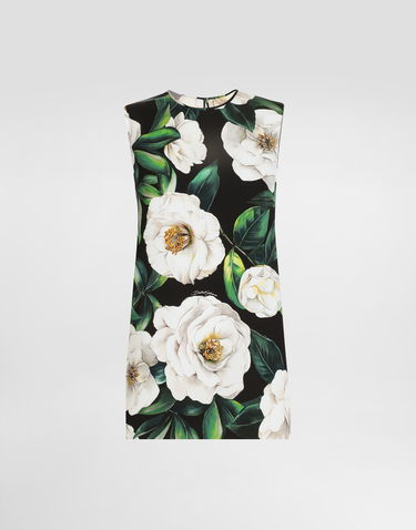 Безрукавка Dolce & Gabbana Dolce & Gabbana Sleeveless Gardenia Print Charmeuse Top чорний | F7AO3TFSA7FHN5JB, 0