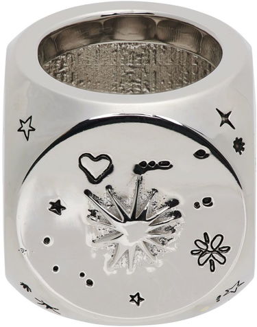 Кільце We11done We11done Logo & Graphic Ring Металік | WD-AJ1-22-716-U-SV, 0