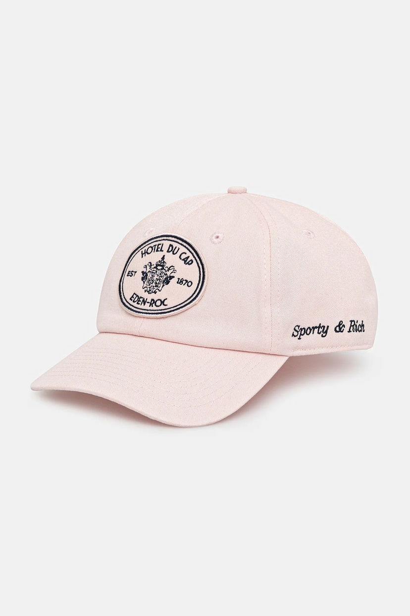 Кепка Sporty & Rich Sporty & Rich Eden Crest Hotel du Cap Eden-Roc Baseball Cap Рожевий | AC04060621P140