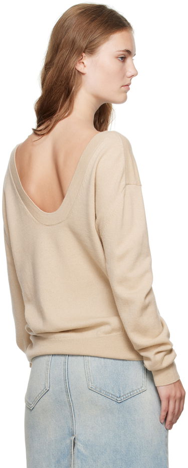 Cветр We11done Deep V-Neck Sweater бежевий | WD-KT2-24-642-W-BG, 2