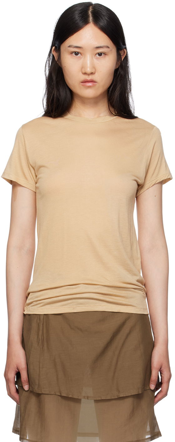 Футболка Baserange Semi-Sheer T-Shirt бежевий | TOCT-BL-000
