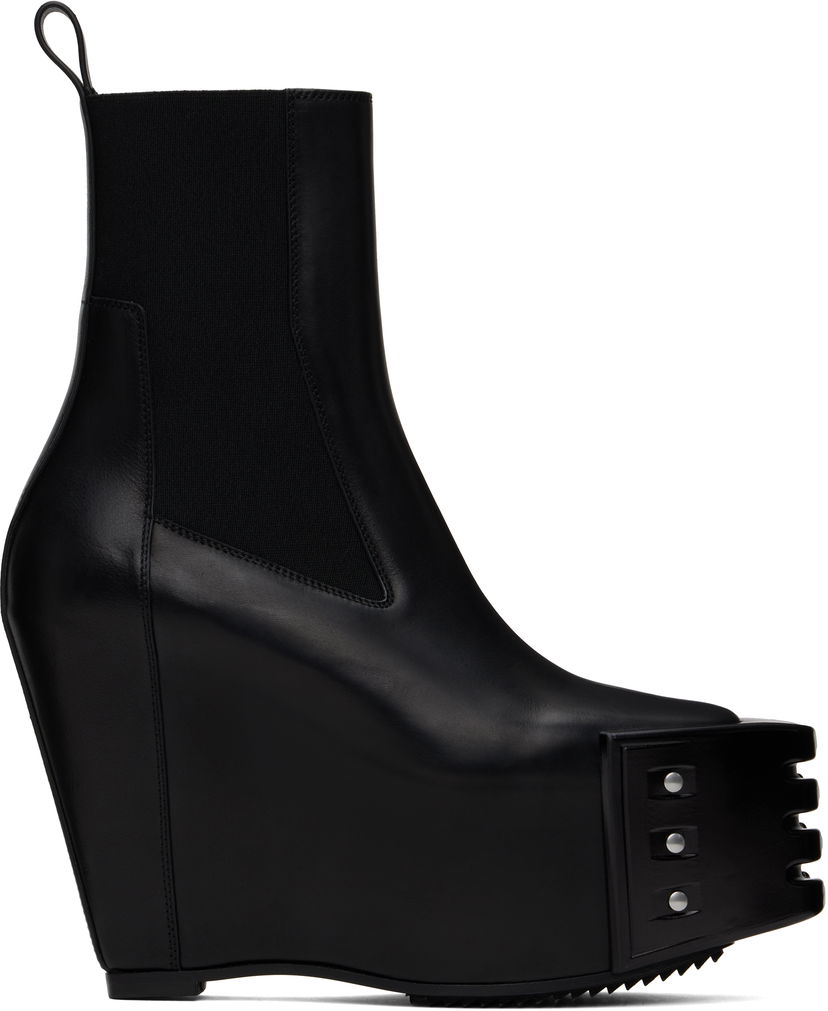 Аксесуари Rick Owens Rick Owens Porterville Grilled Wedge Beatle Chelsea Boots чорний | RO02D3848 LOOGR