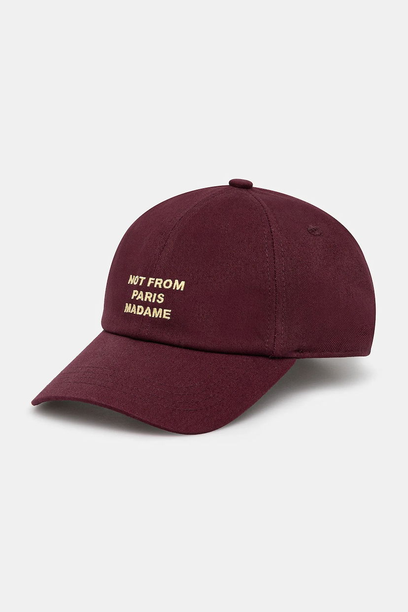 Кепка Drôle de Monsieur Drôle de Monsieur La Casquette Slogan Baseball Cap Бордовий | I.CP151.CO138