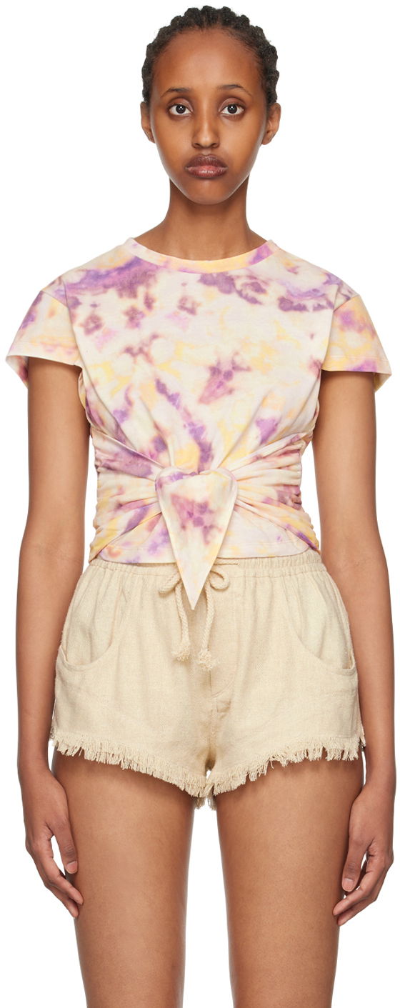 Кроп-топи Isabel Marant Étoile Isabel Marant Etoile Zodya Tie-Dye T-Shirt Різнокольоровий | 23PTS0033FA-A1N92E