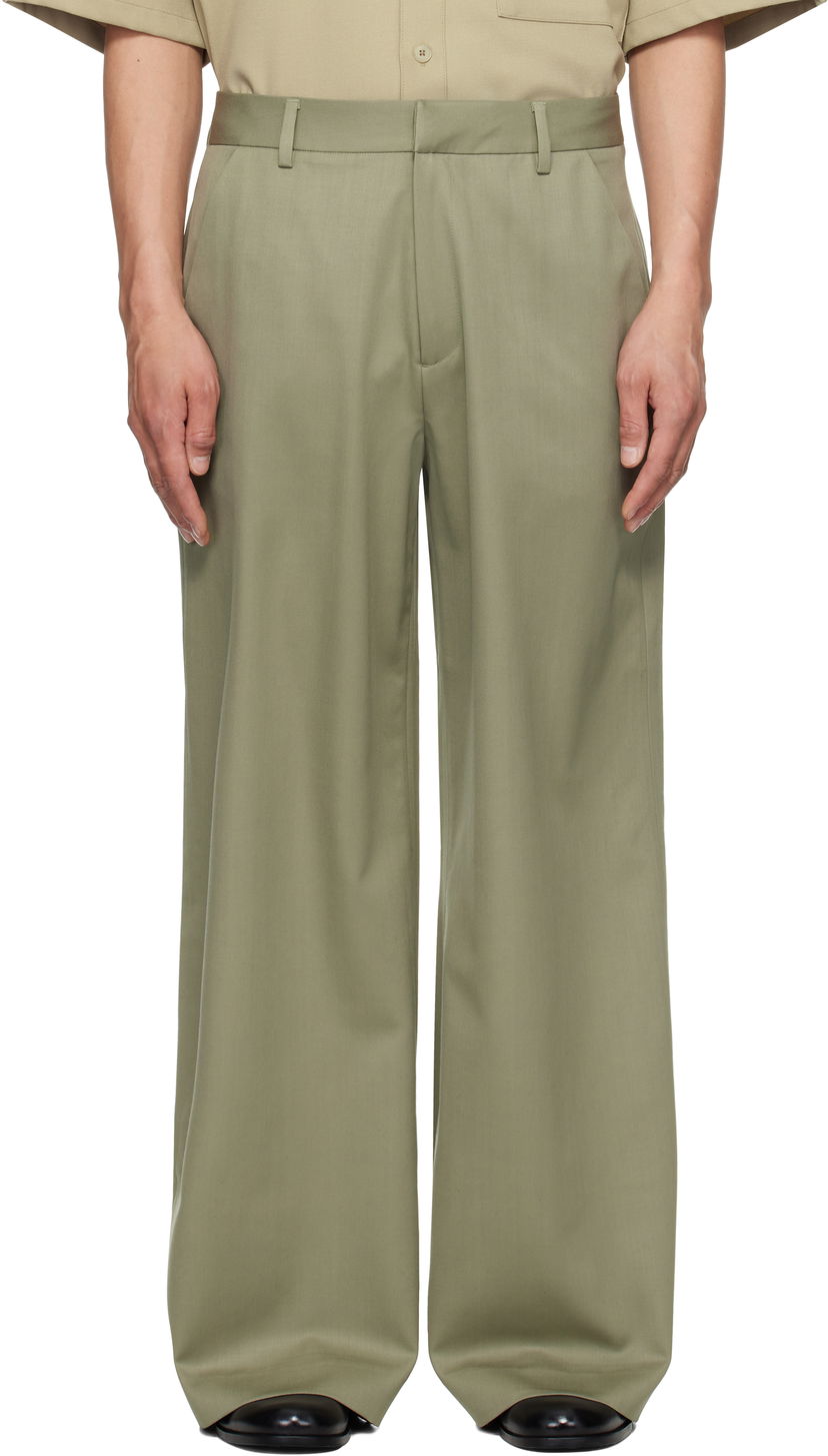 Штани Entire Studios Entire Studios Wide-Leg Trousers Зелений | ESU-S25-3003-KG