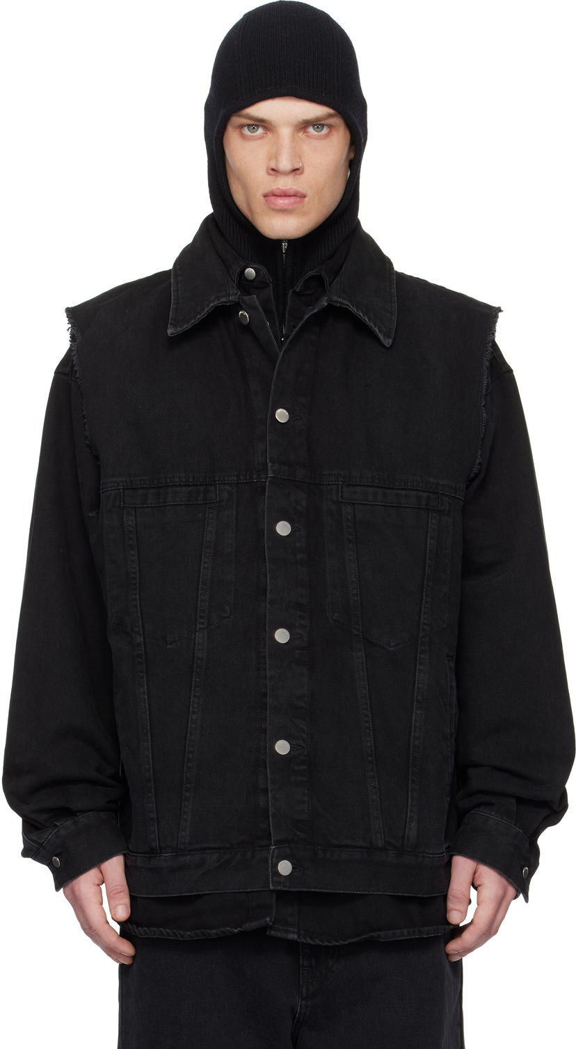 Жилет Ambush Layered Denim Jacket чорний | BMYE001F24DEN0011100