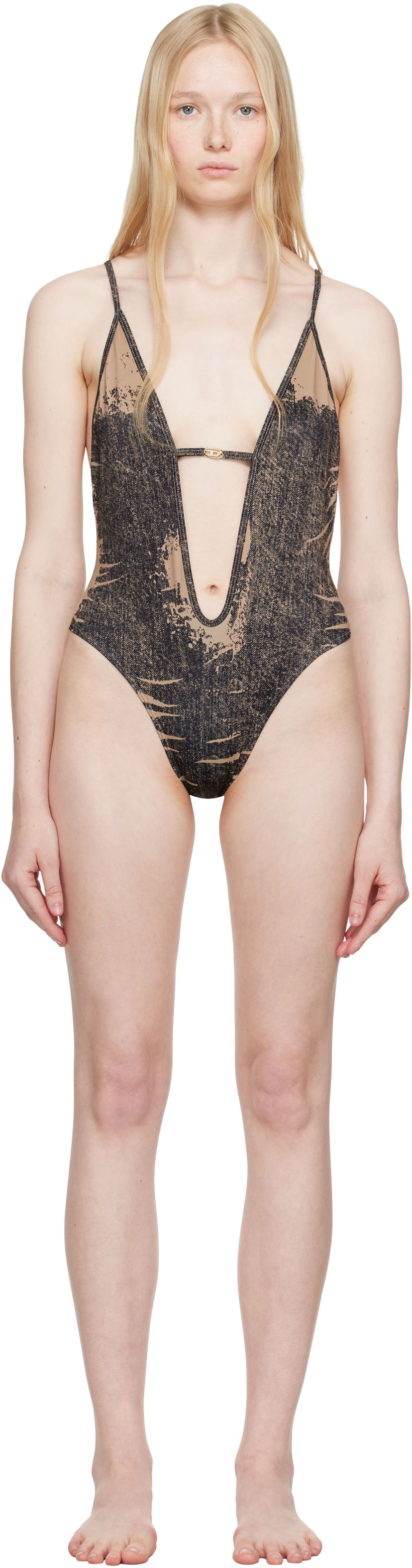 Купальники Diesel Diesel Daisy-Dnm One-Piece Swimsuit Коричневий | A17481 0BNCW