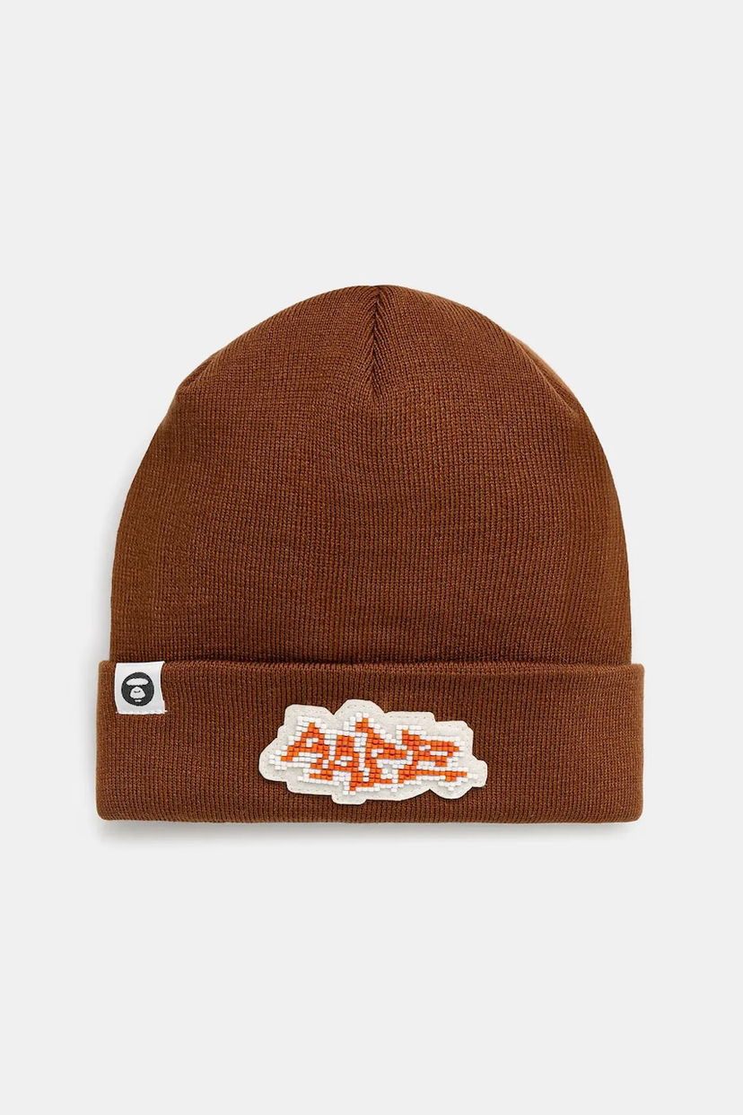Шапка AAPE by A Bathing Ape AAPE Main Beanie Коричневий | AAPHTM5292XXN