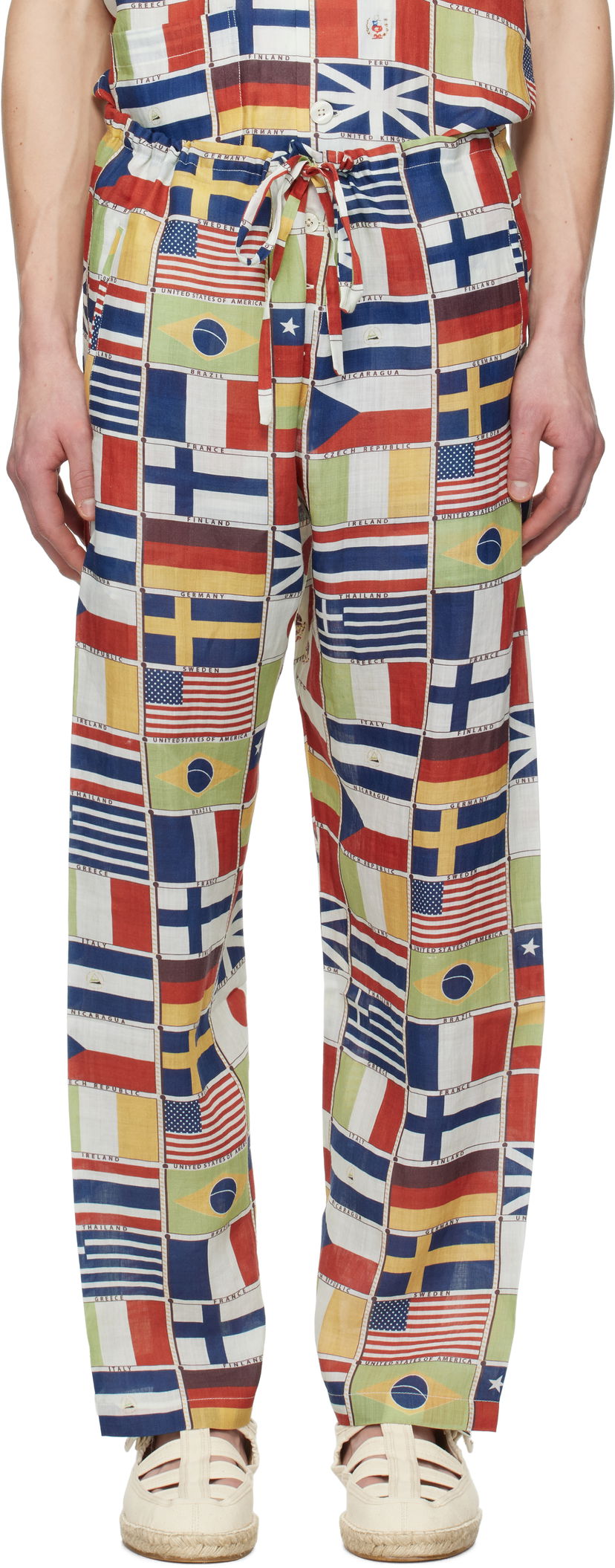 Комбінезон Bode Bode International Print Drawstring Trousers Різнокольоровий | MRS25BT068