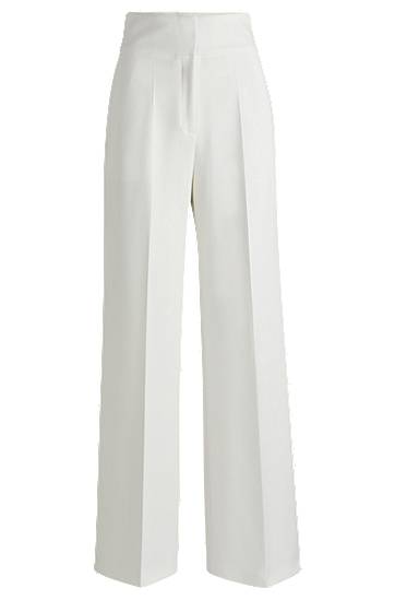 Штани BOSS High-Waisted Flared Trousers білий | 50513960